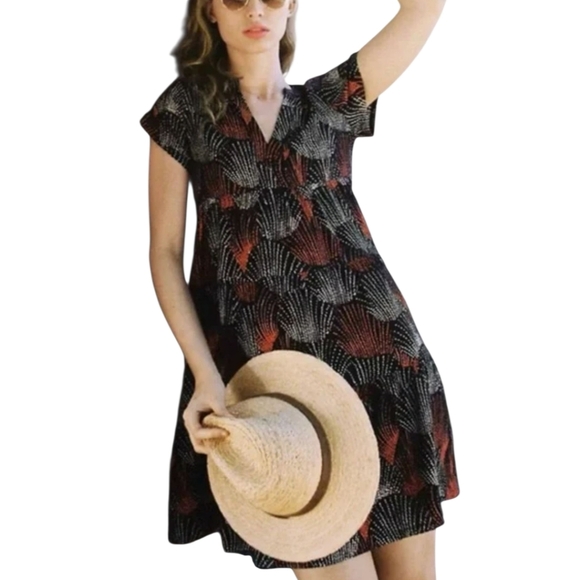 Maeve by Anthropologie Brown Print Dress Size Small - Picture 1 of 6